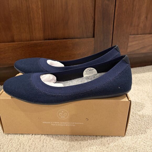 NEW Allbirds Wool Breezer Women Flats Shoes Size 9.5 Deep Navy Machine Washable - Picture 9 of 10